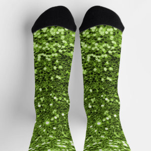 Grüner Glitzer Socken