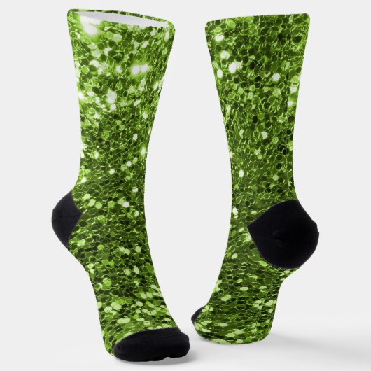 Grüner Glitzer Socken (Gewinkelt)