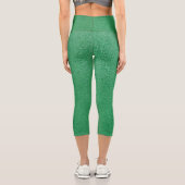 Grüner Glitzer, Sparkle, Hintergrund des Glitzer Capri Leggings (Rückseite)