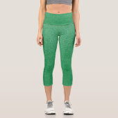 Grüner Glitzer, Sparkle, Hintergrund des Glitzer Capri Leggings (Vorderseite)