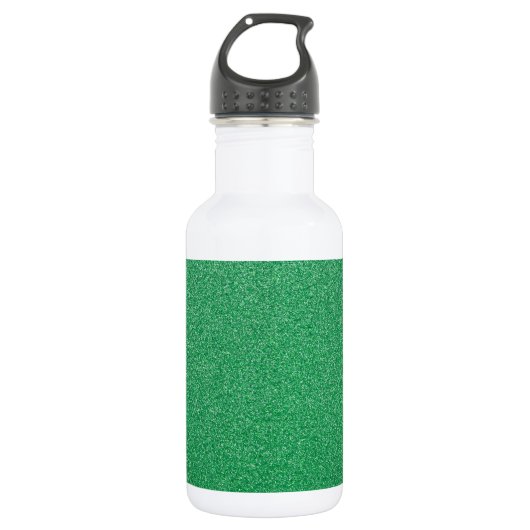 Grüner Glitzer, Sparkle, Hintergrund des Glitzer Edelstahlflasche (Vorderseite)