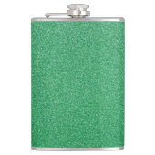 Grüner Glitzer, Sparkle, Hintergrund des Glitzer Flachmann (Vorderseite)