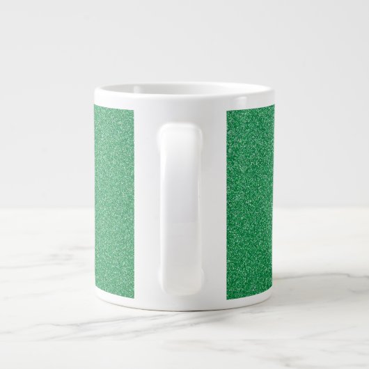 Grüner Glitzer, Sparkle, Hintergrund des Glitzer Jumbo-Tasse (Rückseite)