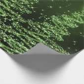 Grüner Glitzer-Weihnachtsbaum-Feiertag Geschenkpapier (Ecke)