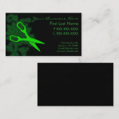 Grüner Glitzer wirbelnde Visitenkarten Visitenkarte (Vorne/Hinten)