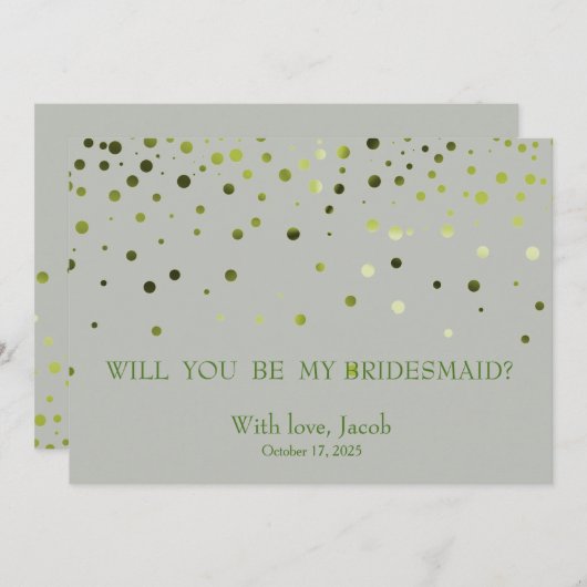 Grüner Glitzer wird meine Einladung sein (Vorne/Hinten)