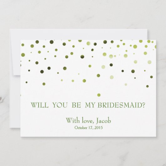 Grüner Glitzer wird meine Einladung sein (Vorderseite)