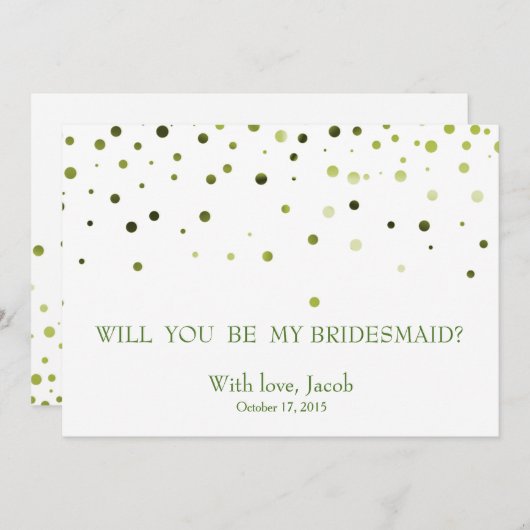 Grüner Glitzer wird meine Einladung sein (Vorne/Hinten)