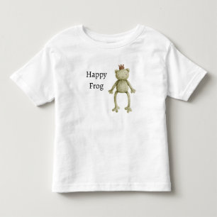 Grüner glücklicher Frosch Kleinkind T-shirt