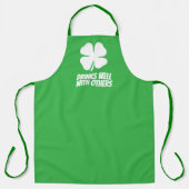 Grüner Glücksklee lustiger St. Patrick's Day Schürze (Vorderseite)