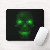 Grüner glühender Schädel Mousepad (Mit Mouse)