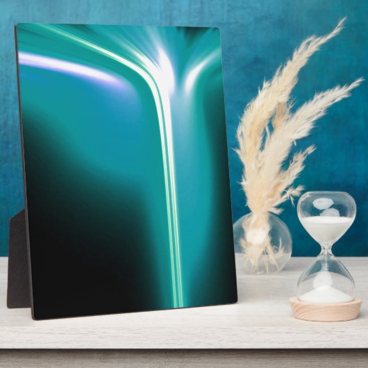 Grüner, glühender Wasserfall Fotoplatte (Seite)