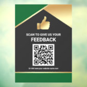 Grüner Gold QR-Code Kundenfeedback Bewertung Fensteraufkleber (Blatt 3)