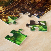 Grüner Goldener Drache mit Buch und Kaffee Puzzle (Seite)