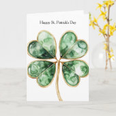 Grüner Goldener Kleeblatt St. Patrick's Day Karte (Gelbe Blume)