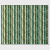 Grüner Goldener Shamrock St. Patrick's Day Geschenkpapier (Flach)