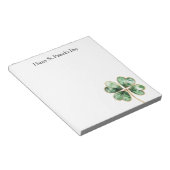 Grüner Goldener Shamrock St. Patrick's Day Notizblock (angewinkelt)