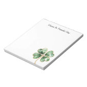Grüner Goldener Shamrock St. Patrick's Day Notizblock (Rotiert)