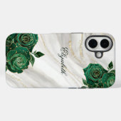 Grüner goldfarbener weißer Marmor Case-Mate iPhone Hülle (Rückseite (Horizontal))