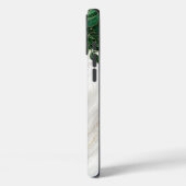 Grüner goldfarbener weißer Marmor Case-Mate iPhone Hülle (Rückseite / Links)