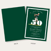 Grüner Golf 50. Geburtstagseinladung Einladung