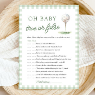 Grüner Golf Oh Baby Wahr oder Falsch Baby Shower S Einladung