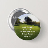 Grüner Golfplatz an der Dämmerung Button (Vorne & Hinten)