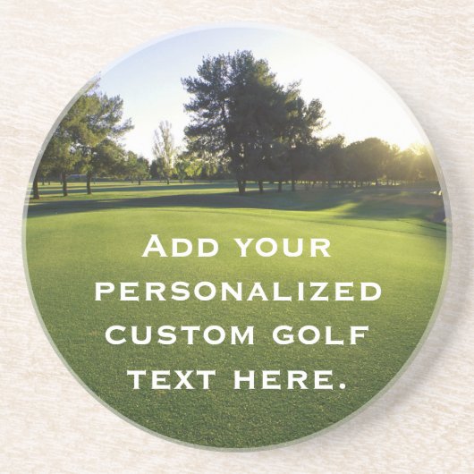 Grüner Golfplatz an der Dämmerung Getränkeuntersetzer (Vorne)