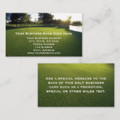Grüner Golfplatz an der Dämmerung Visitenkarte (Vorne/Hinten)
