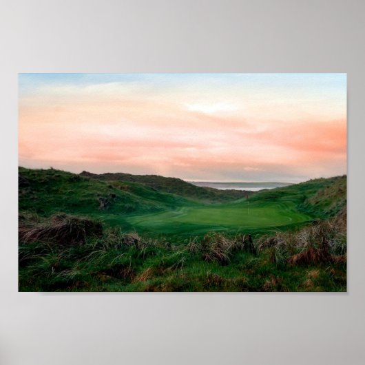 Grüner Golfplatz der Ballybunion Poster (Vorne)