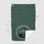 Grüner Golfturnier Clubname Golfhandtuch (Insitu)