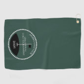 Grüner Golfturnier Clubname Golfhandtuch (Horizontal)