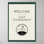 Grüner Golfturnier-Willkommensposter Poster (Vorne)