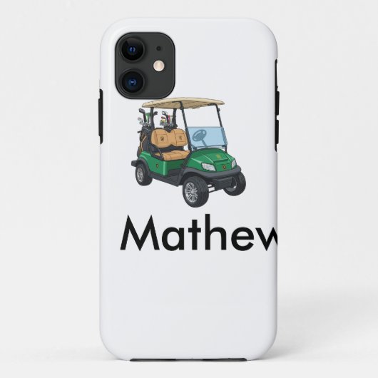 Grüner Golfwagen Name Mann Sport Junge Geschenke B Case-Mate iPhone Hülle (Rückseite)