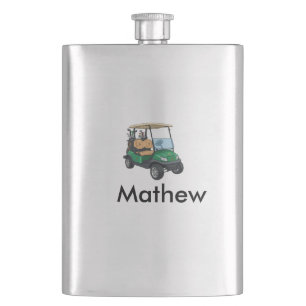 Grüner Golfwagen Name Mann Sport Junge Geschenke B Flachmann