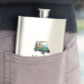 Grüner Golfwagen Name Mann Sport Junge Geschenke B Flachmann (Beispiel)