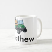 Grüner Golfwagen Name Mann Sport Junge Geschenke B Kaffeetasse (VorderseiteRechts)