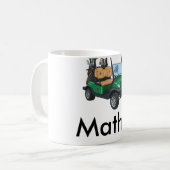 Grüner Golfwagen Name Mann Sport Junge Geschenke B Kaffeetasse (Vorderseite Links)
