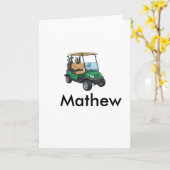 Grüner Golfwagen Name Mann Sport Junge Geschenke B Karte (Gelbe Blume)