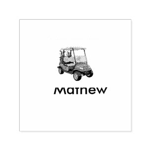Grüner Golfwagen Name Mann Sport Junge Geschenke B Permastempel