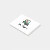 Grüner Golfwagen Name Mann Sport Junge Geschenke B Post-it Klebezettel (angewinkelt)
