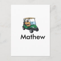 Grüner Golfwagen Name Mann Sport Junge Geschenke B