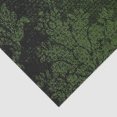 Grüner Goth viktorianischer Damast-Vintage Tapete Seidenpapier (Detail)