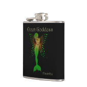 Grüner Göttin-Wermut Flachmann (Links)