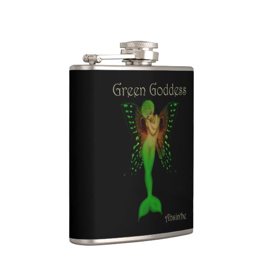 Grüner Göttin-Wermut Flachmann (Rechts)