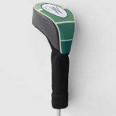 Grüner Gradient Block Modernes Monogramm Golf Headcover (angewinkelt)