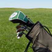 Grüner Gradient Block Modernes Monogramm Golf Headcover (In SItu)
