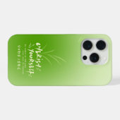 Grüner Gradient Gras Zitat Telefonhülle iPhone Hülle (Rückseite (Horizontal))