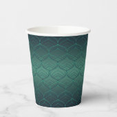Grüner Gradient im Art Deco-Stil. Pappbecher (Links)