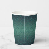 Grüner Gradient im Art Deco-Stil. Pappbecher (Rechts)
